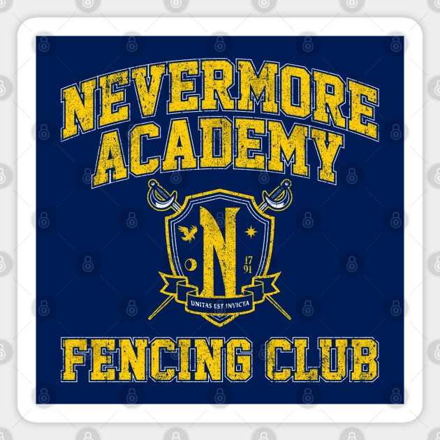 Nevermore Fencing Club Sticker by huckblade